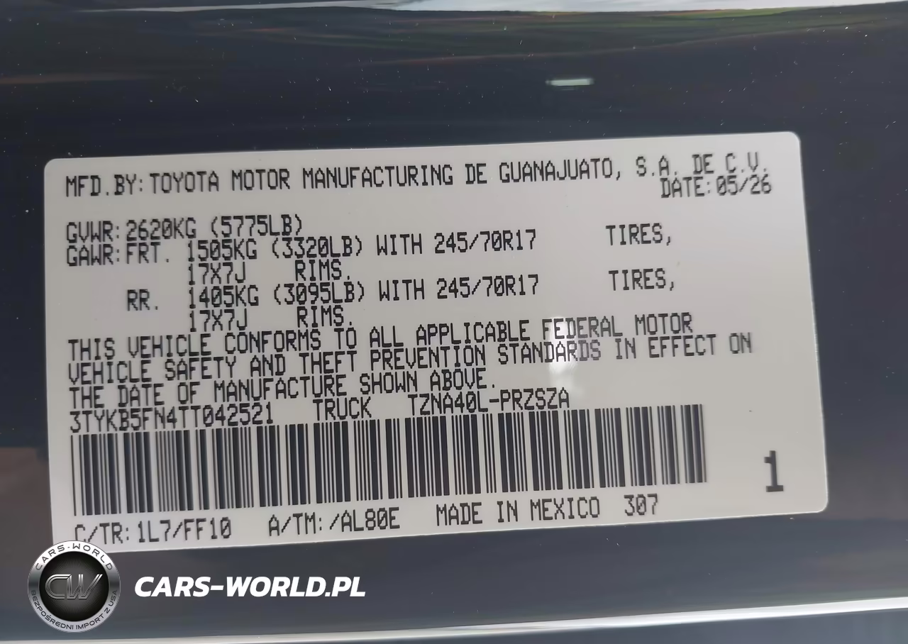 2026 Toyota Tacoma Double Cab-Sr5-Trd Sport VIN:3TYKB5FN4TT042521 - 9