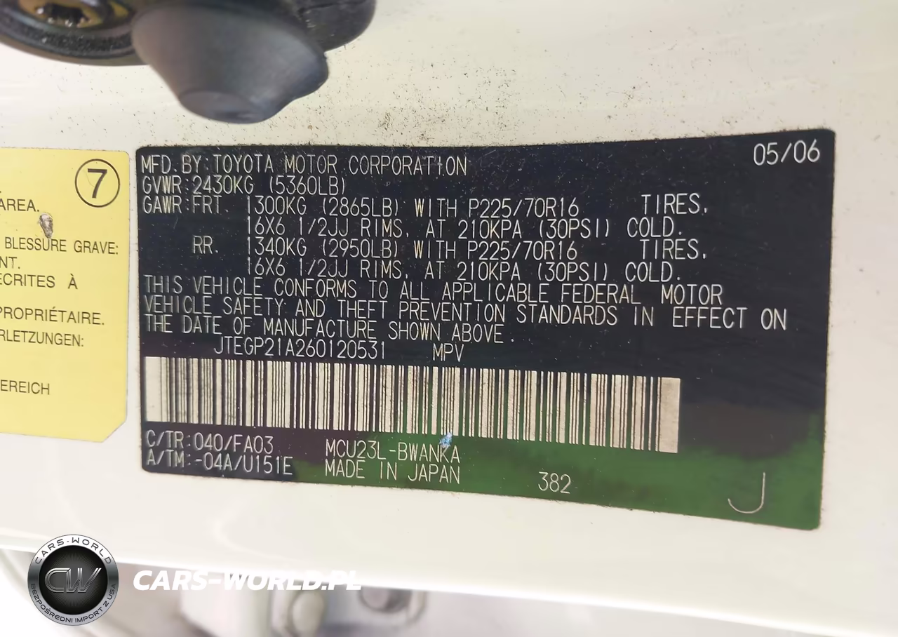 2006 Toyota Highlander Sport V6-V6 VIN:JTEGP21A260120531 - 9