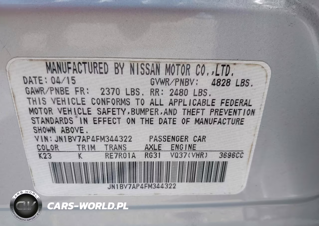 2015 Infiniti Q50 Premium VIN:JN1BV7AP4FM344322 - 9