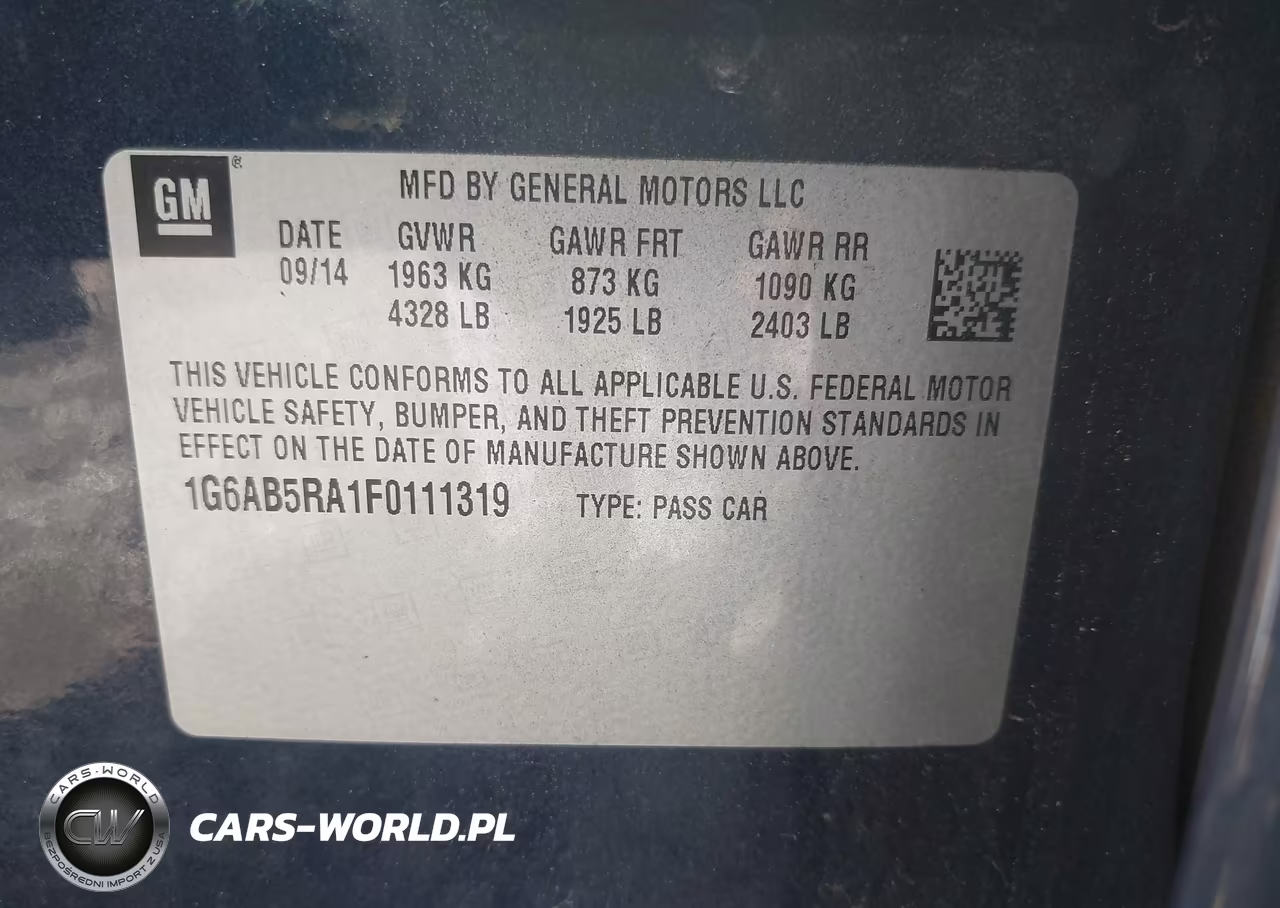2015 Cadillac Ats Luxury VIN:1G6AB5RA1F0111319 - 9