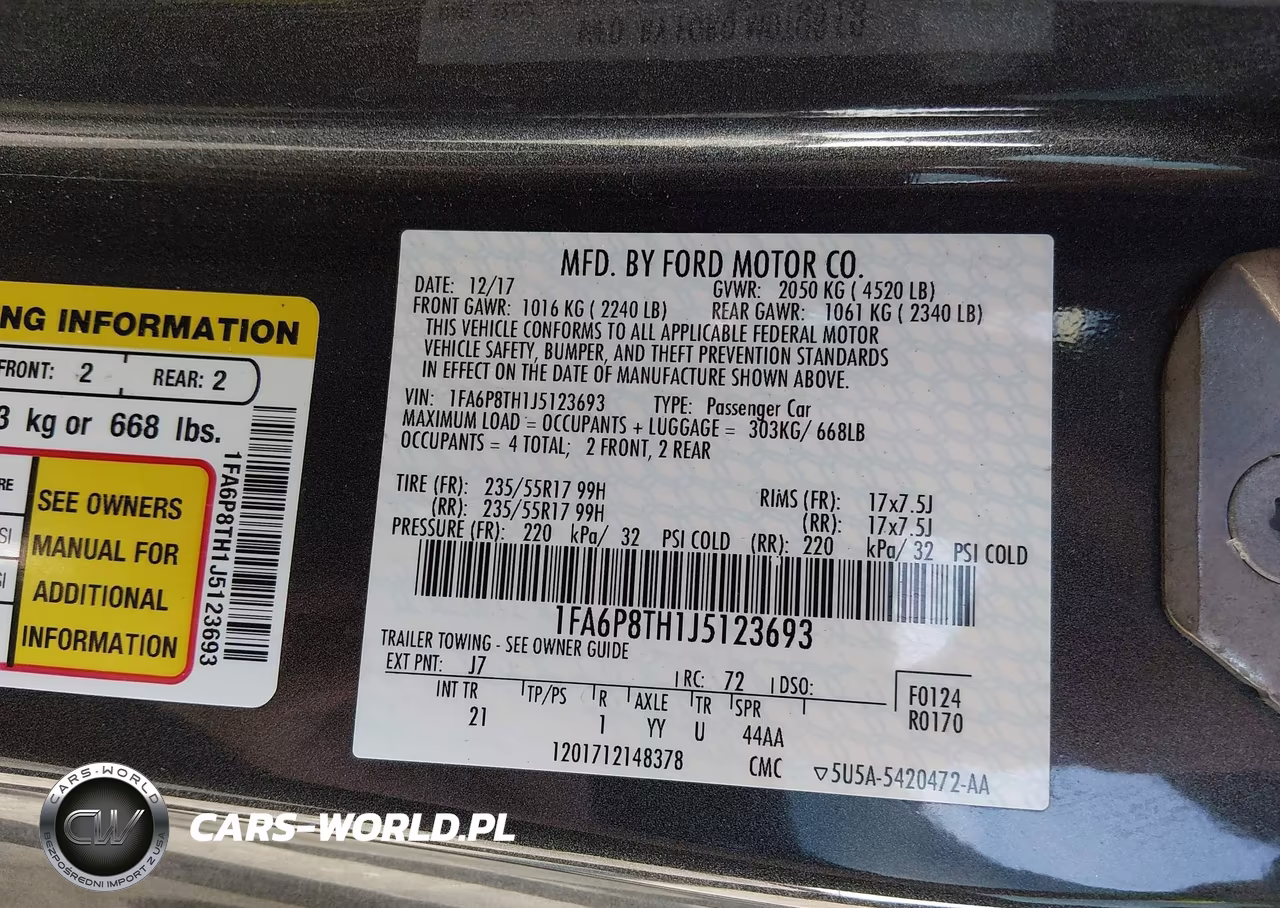 2018 Ford Mustang Ecoboost VIN:1FA6P8TH1J5123693 - 9