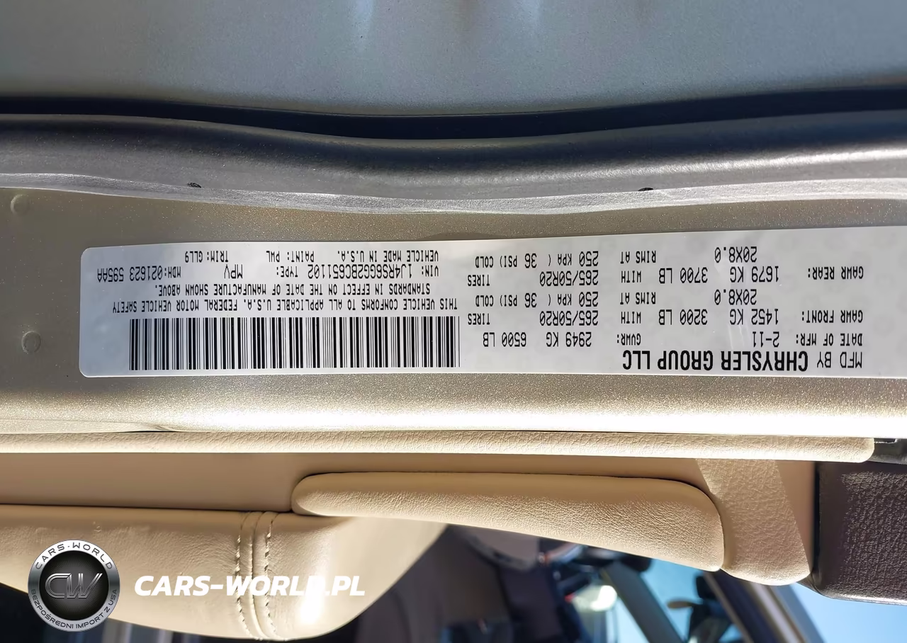 2011 Jeep Grand Cherokee Overland VIN:1J4RS6GG2BC651102 - 9