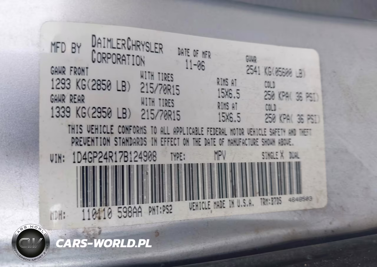 2007 Dodge Grand Caravan Se VIN:1D4GP24R17B124908 - 9