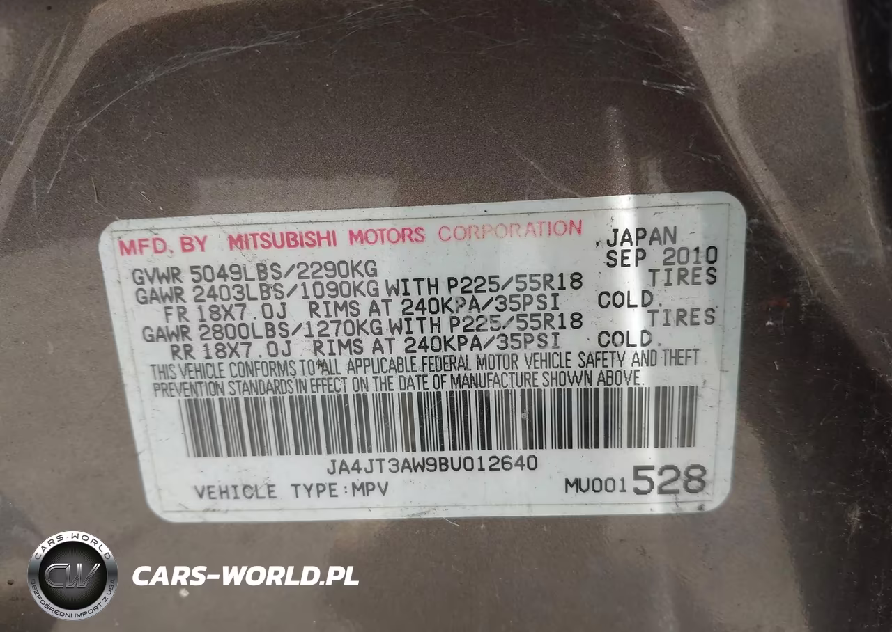 2011 Mitsubishi Outlander Se VIN:JA4JT3AW9BU012640 - 9