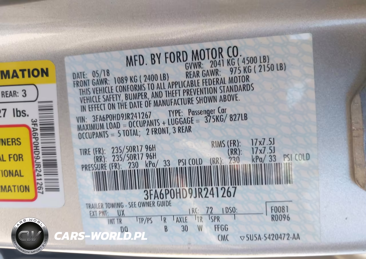 2018 Ford Fusion Se VIN:3FA6P0HD9JR241267 - 9
