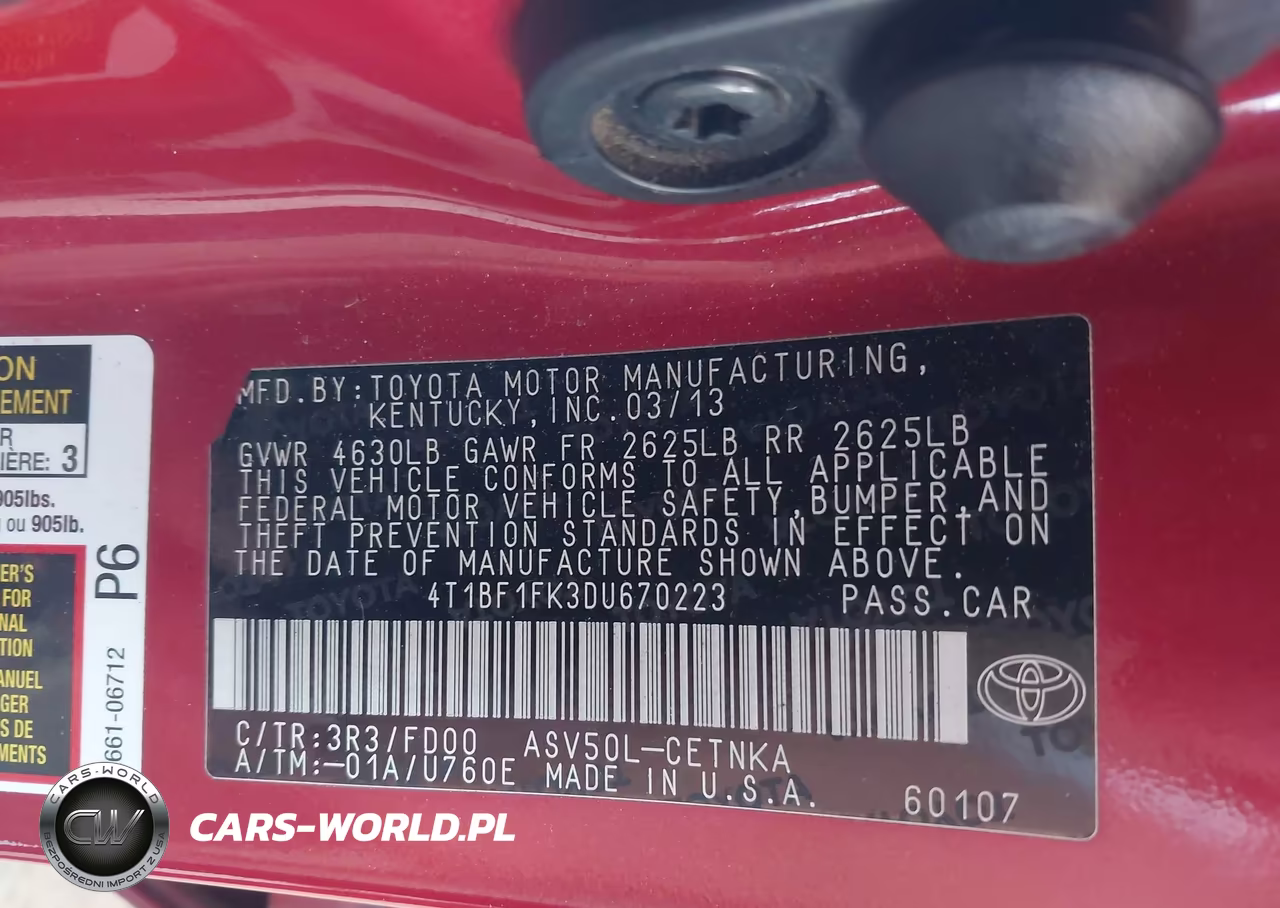 2013 Toyota Camry Le VIN:4T1BF1FK3DU670223 - 9