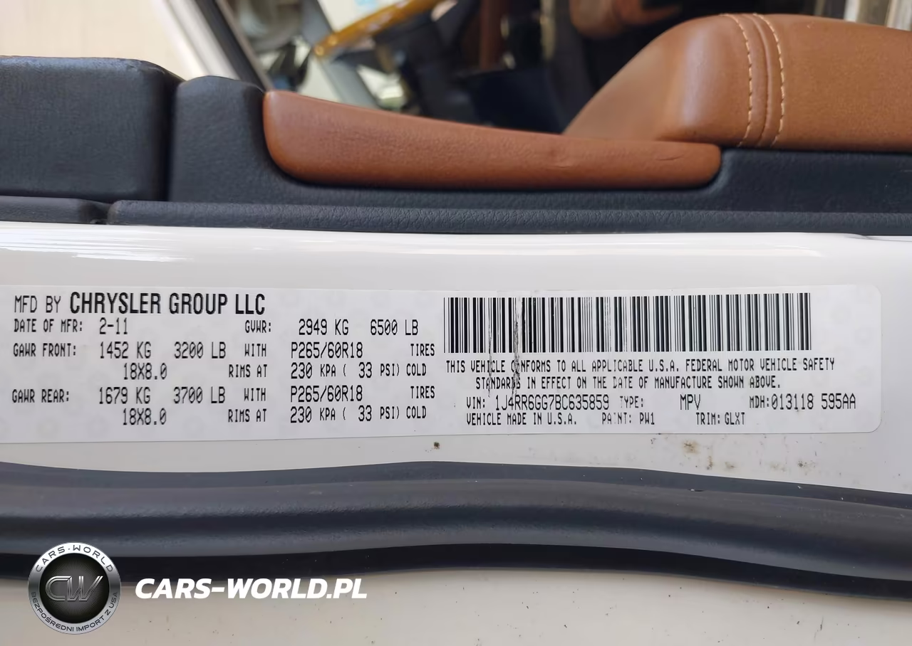 2011 Jeep Grand Cherokee Overland VIN:1J4RR6GG7BC635859 - 9