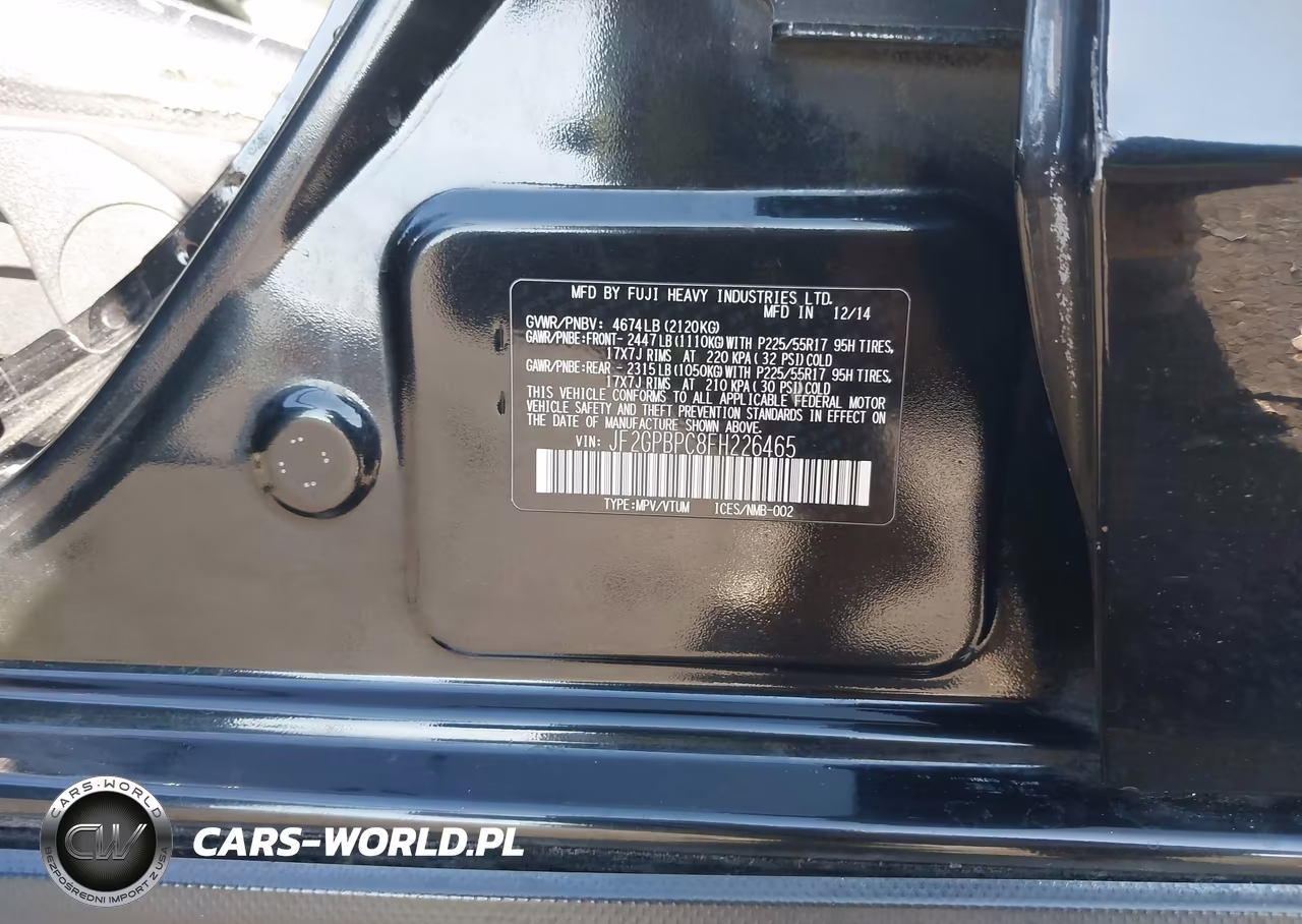 2015 Subaru Xv Crosstrek Hybrid Touring VIN:JF2GPBPC8FH226465 - 9