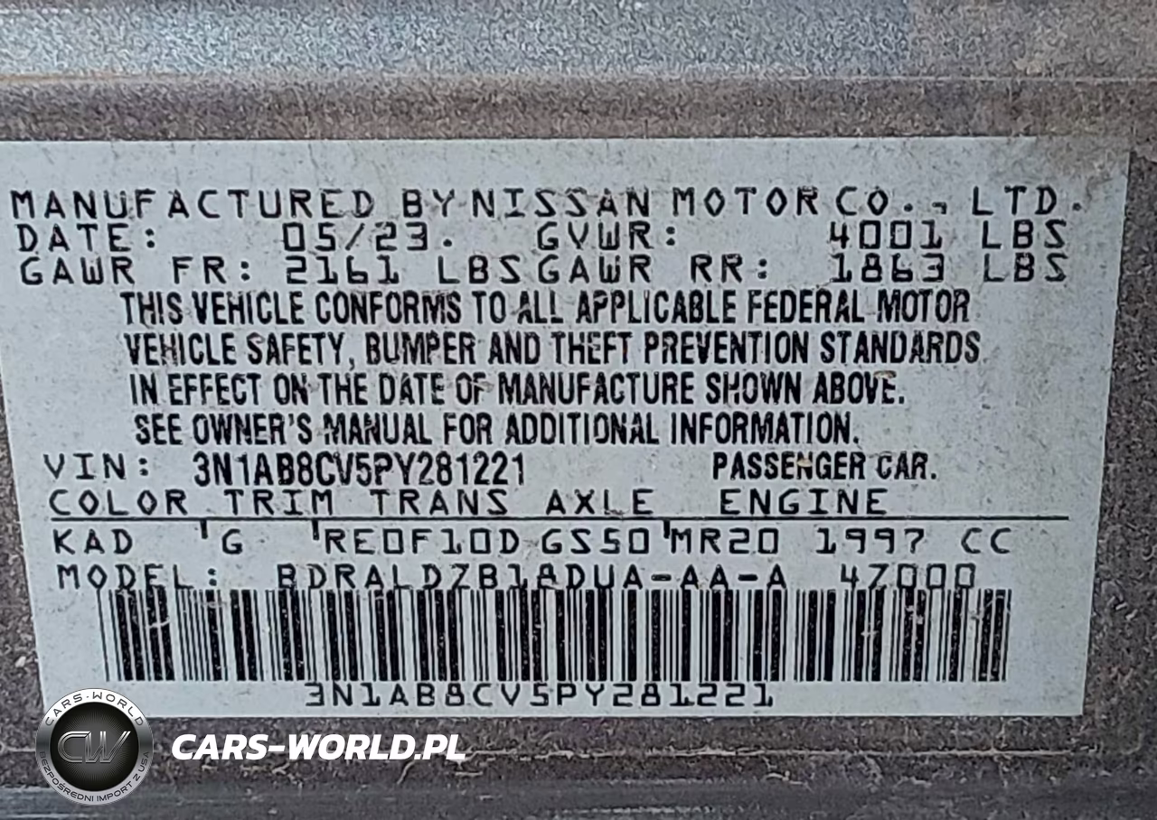 2023 Nissan Sentra Sv Xtronic Cvt VIN:3N1AB8CV5PY281221 - 9