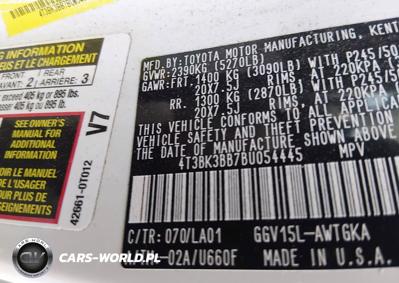 2011 Toyota Venza Base V6 VIN:4T3BK3BB7BU054445 - 9