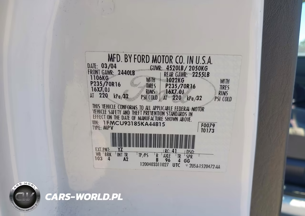 2005 Ford Escape Xlt VIN:1FMCU93185KA44815 - 9