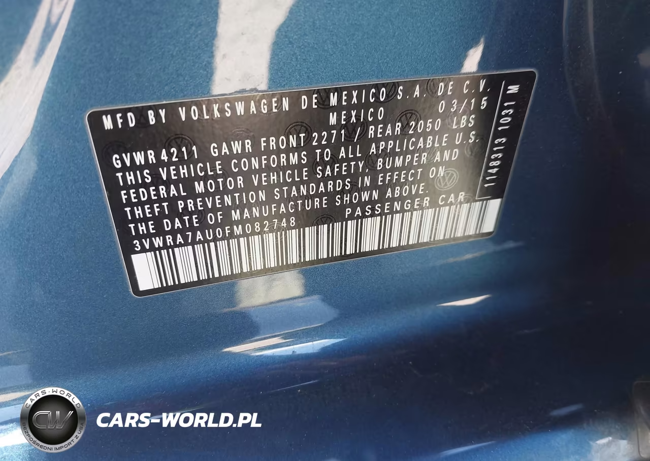2015 Volkswagen Golf Tdi Sel 4-Door VIN:3VWRA7AU0FM082748 - 9
