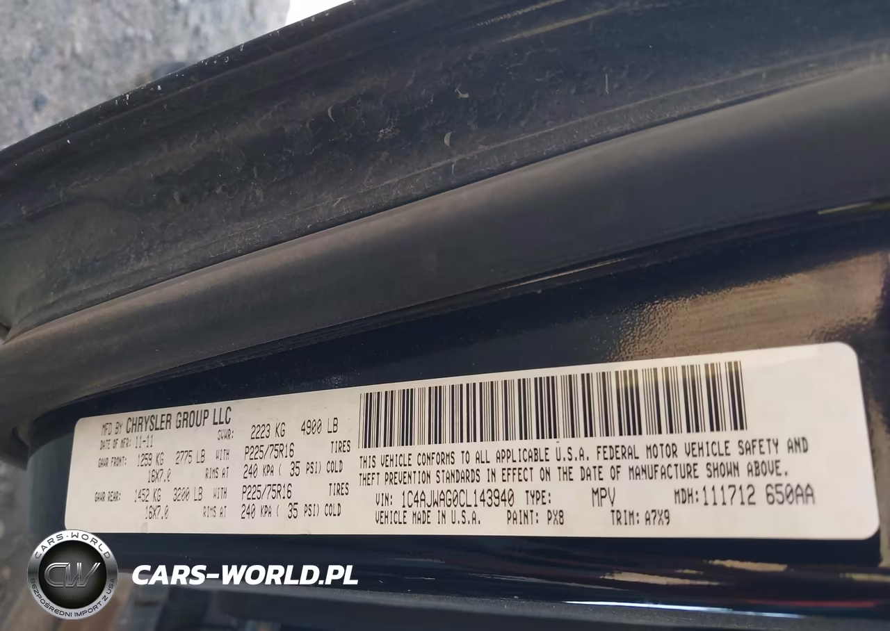 2012 Jeep Wrangler Sport VIN:1C4AJWAG0CL143940 - 9