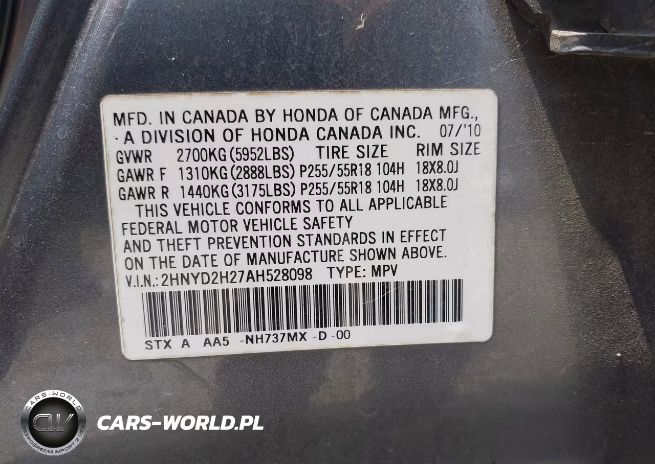 2010 Acura Mdx VIN:2HNYD2H27AH528098 - 9