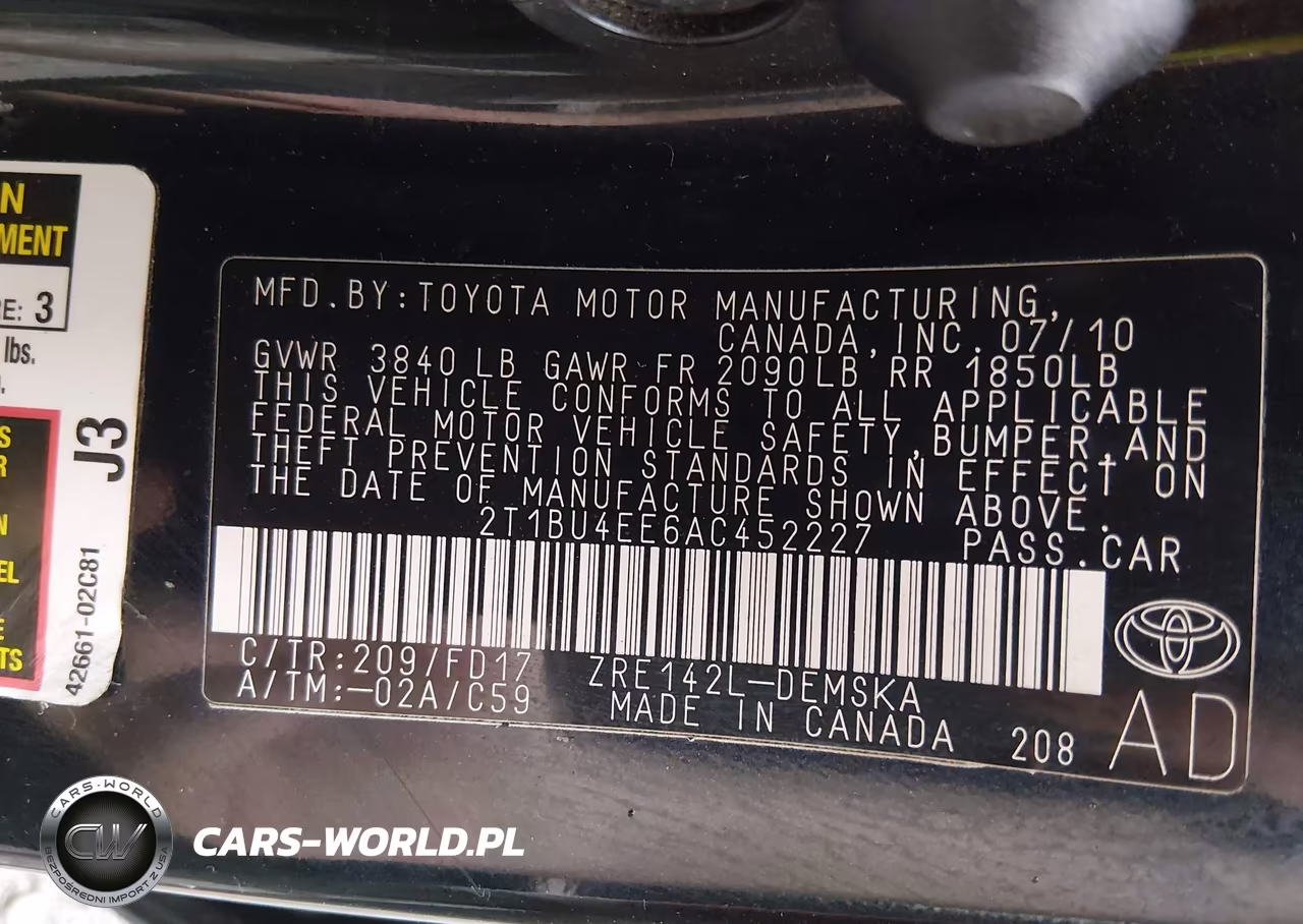 2010 Toyota Corolla S VIN:2T1BU4EE6AC452227 - 9