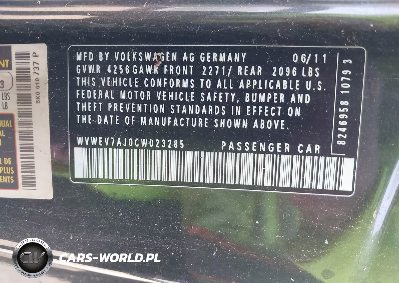 2012 Volkswagen Gti 2-Door VIN:WVWEV7AJ0CW023285 - 9