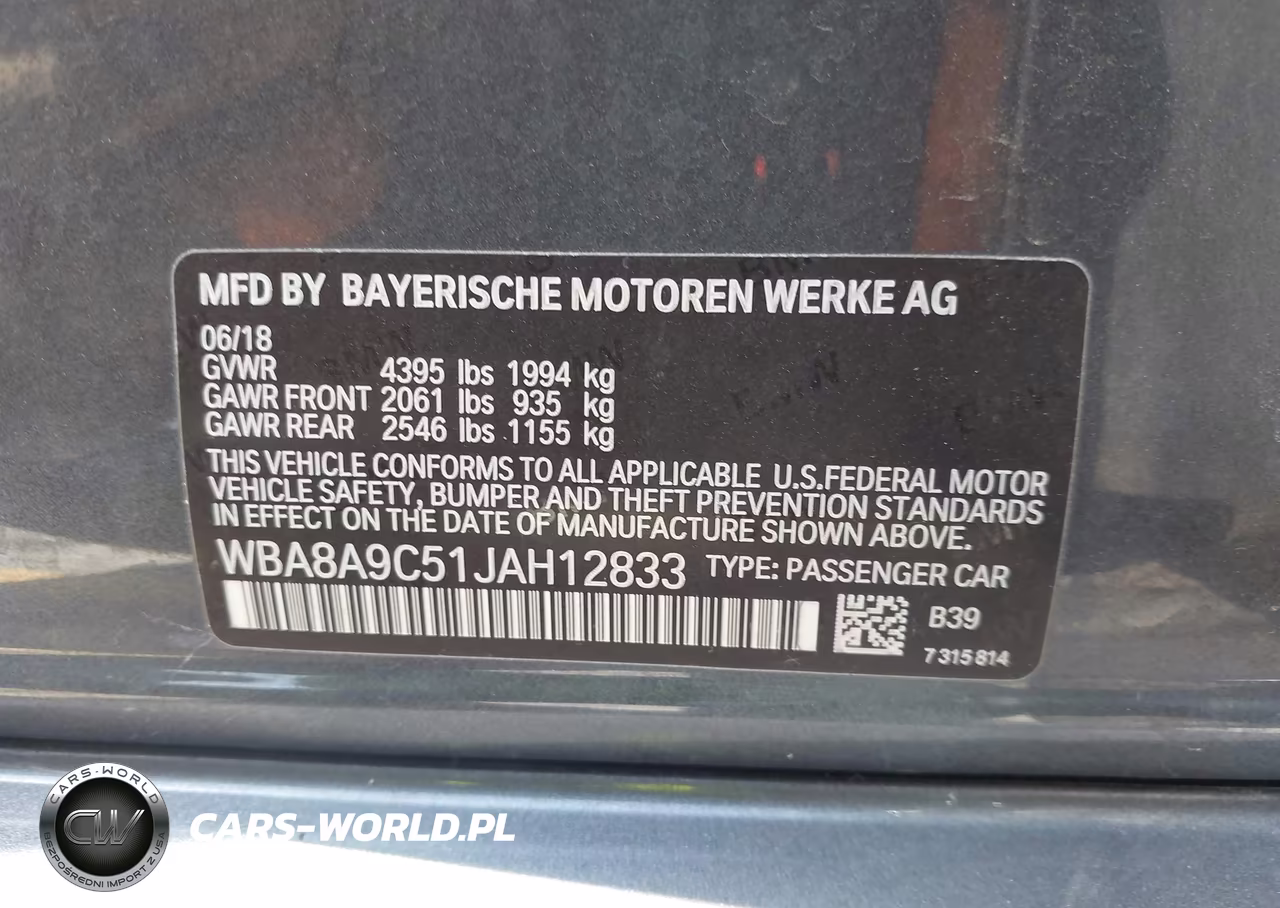2018 BMW 320I VIN:WBA8A9C51JAH12833 - 9