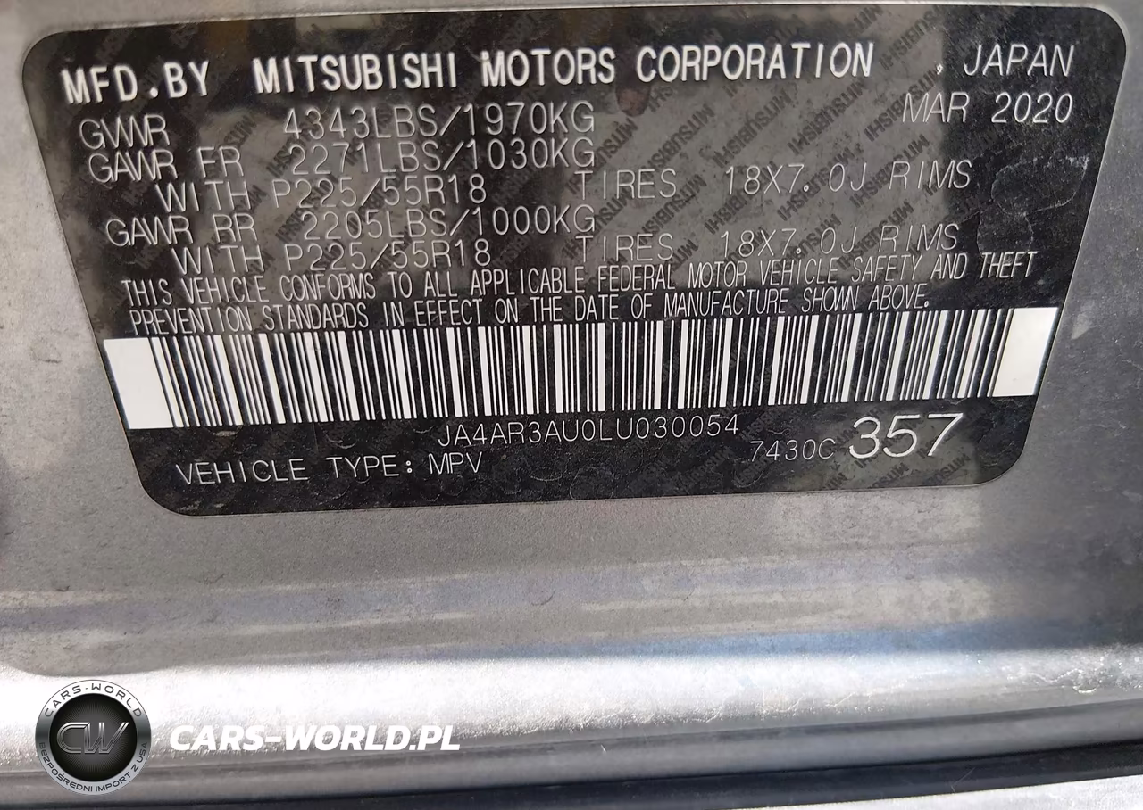 2020 Mitsubishi Outlander Sport 2.0 Se Awc VIN:JA4AR3AU0LU030054 - 9