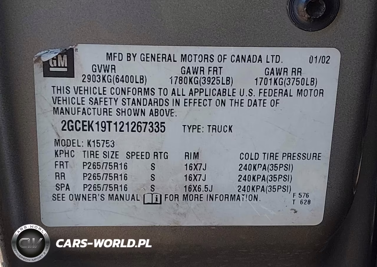 2002 Chevrolet Silverado 1500 Lt VIN:2GCEK19T121267335 - 9