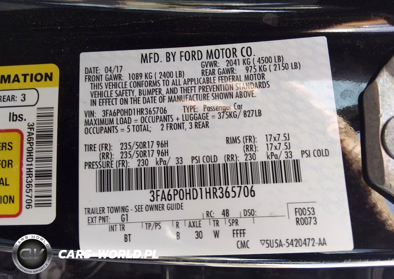 2017 Ford Fusion Se VIN:3FA6P0HD1HR365706 - 9