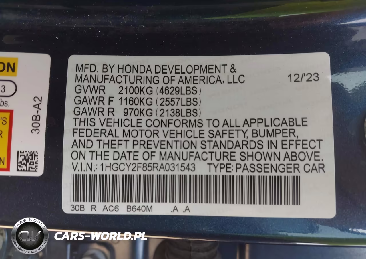 2024 Honda Accord Hybrid Touring VIN:1HGCY2F85RA031543 - 9