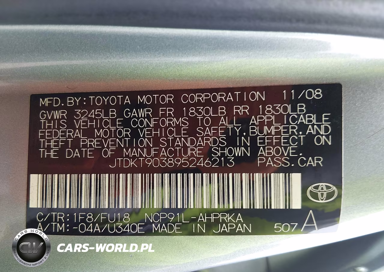 2009 Toyota Yaris VIN:JTDKT903895246213 - 9