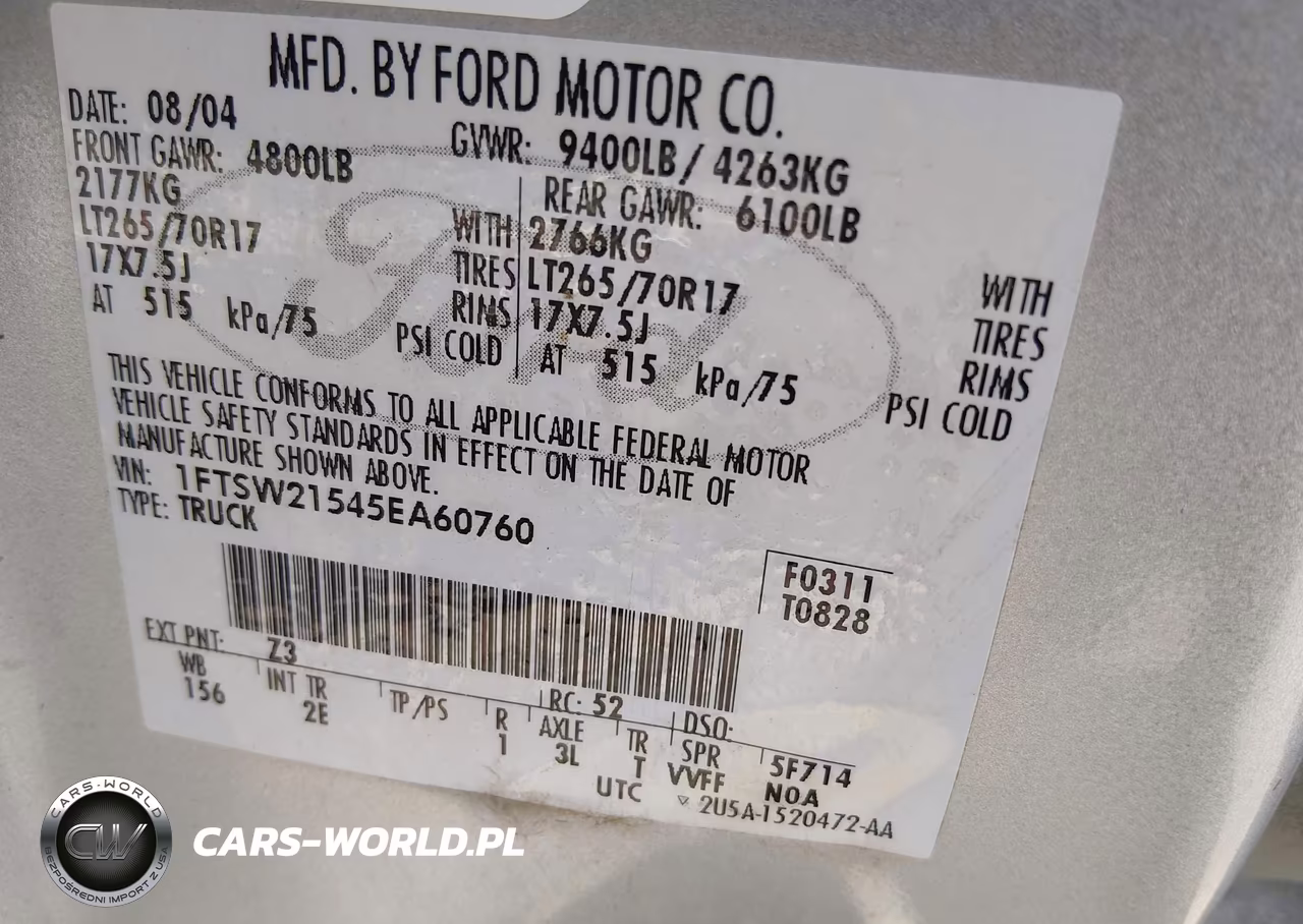 2005 Ford F-250 Lariat-Xl-Xlt VIN:1FTSW21545EA60760 - 9