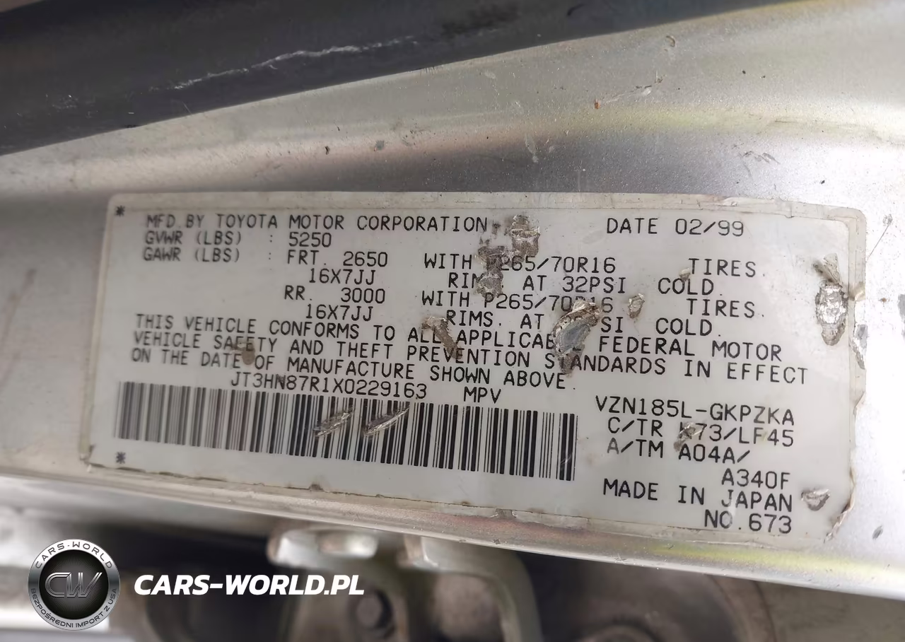 1999 Toyota 4Runner Limited V6 VIN:JT3HN87R1X0229163 - 9