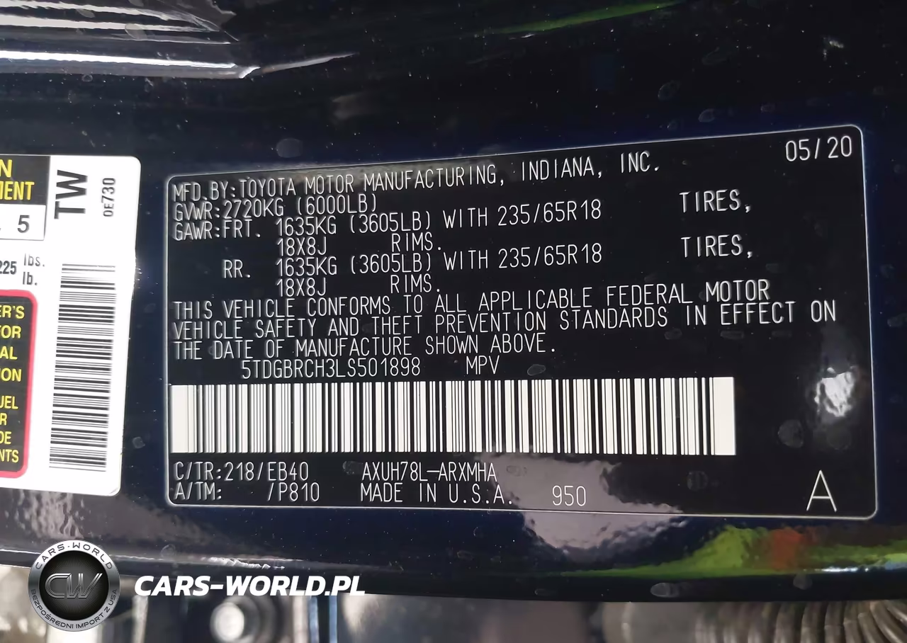 2020 Toyota Highlander Hybrid Xle VIN:5TDGBRCH3LS501898 - 9