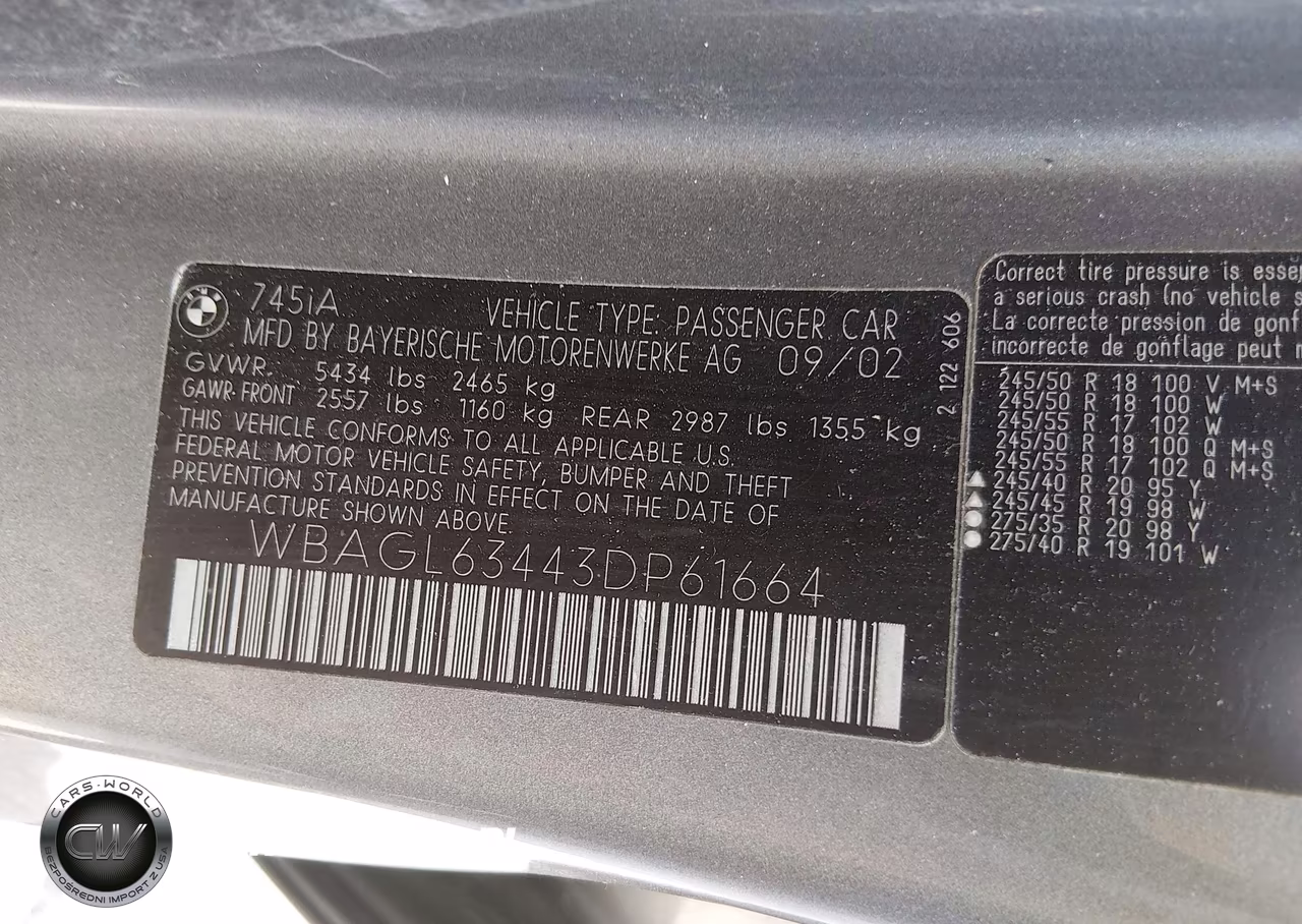 2003 BMW 745I VIN:WBAGL63443DP61664 - 9