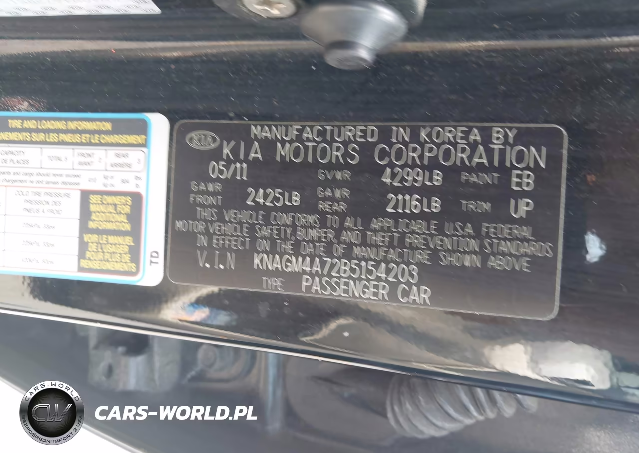 2011 Kia Optima Lx VIN:KNAGM4A72B5154203 - 9