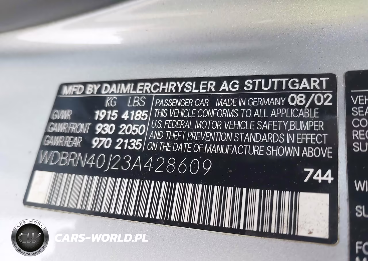 2003 Mercedes-Benz C 230 Kompressor Sport VIN:WDBRN40J23A428609 - 9
