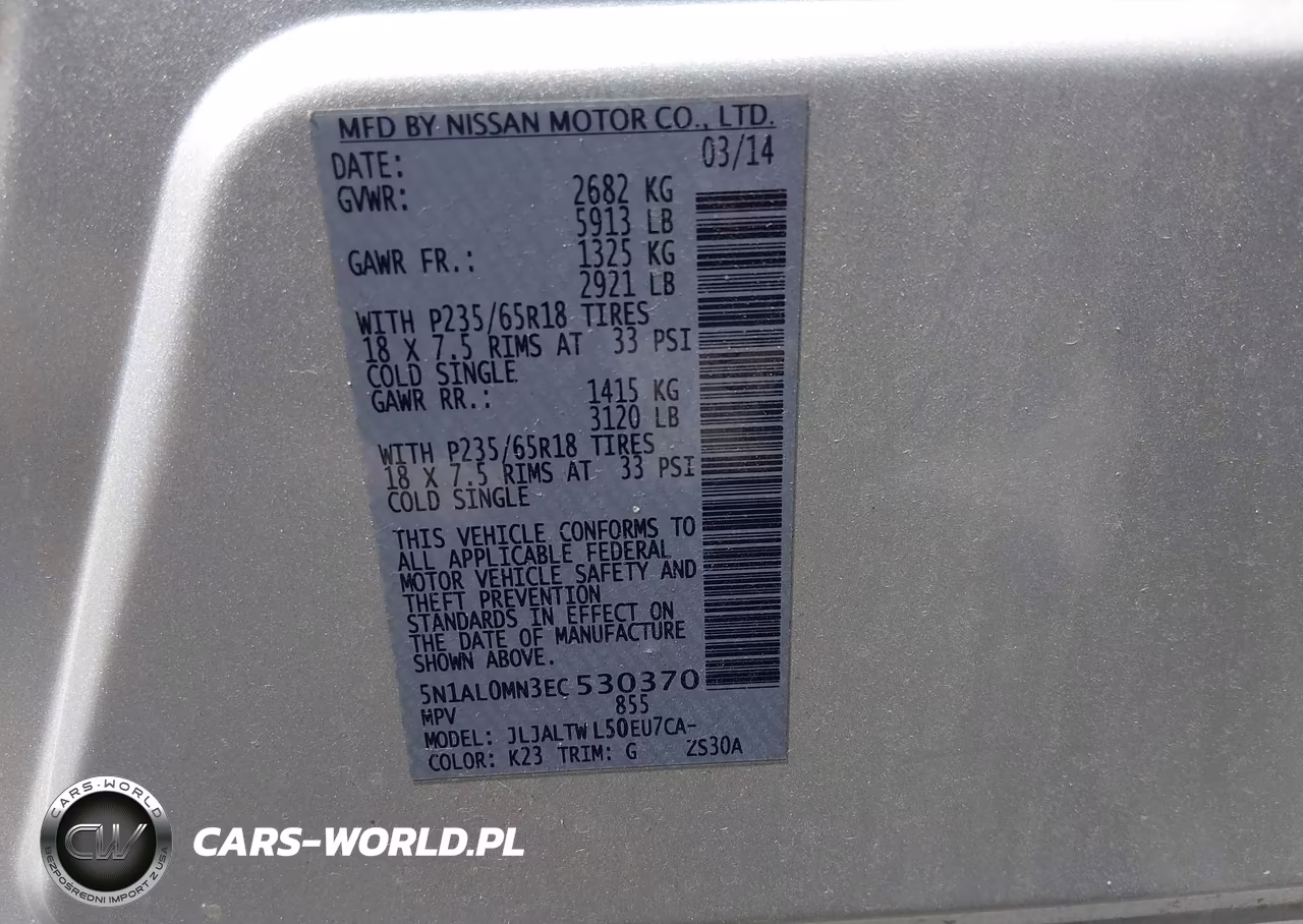 2014 Infiniti Qx60 VIN:5N1AL0MN3EC530370 - 9