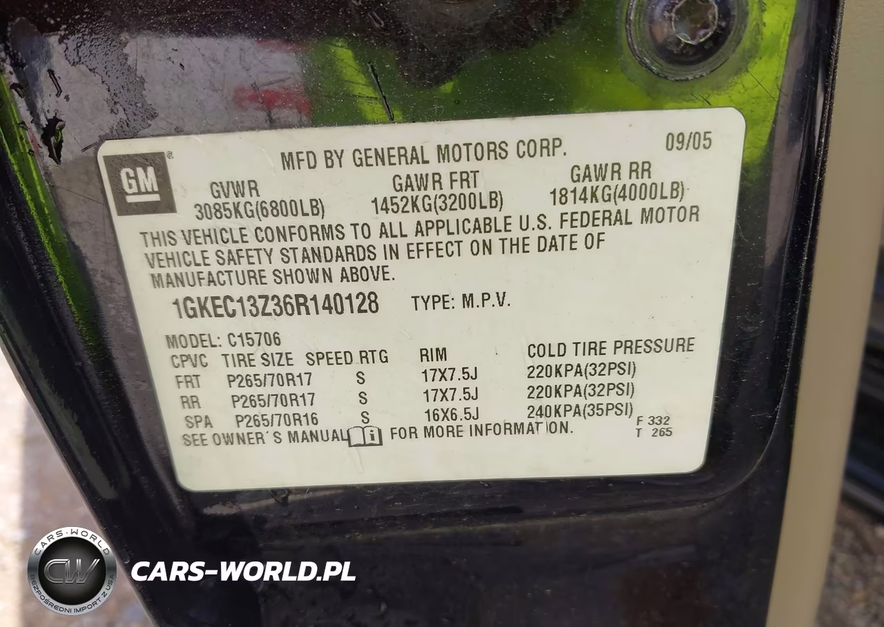 2006 GMC Yukon Slt VIN:1GKEC13Z36R140128 - 9