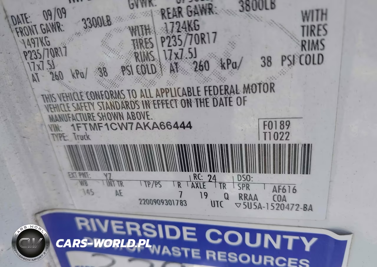 2010 Ford F-150 VIN:1FTMF1CW7AKA66444 - 9