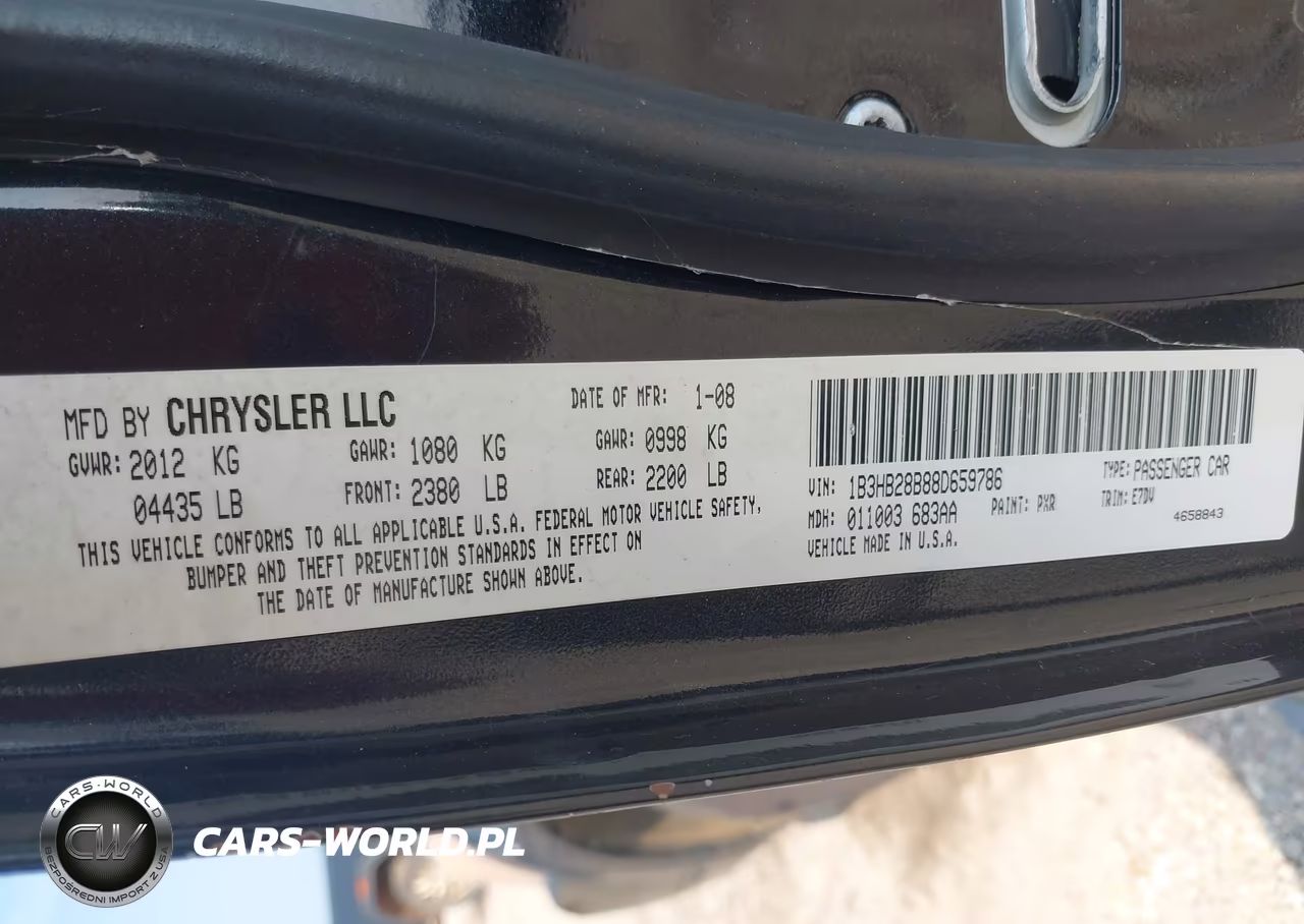 2008 Dodge Caliber Se VIN:1B3HB28B88D659786 - 9