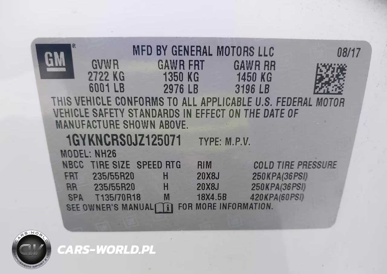 2018 Cadillac Xt5 Luxury VIN:1GYKNCRS0JZ125071 - 9