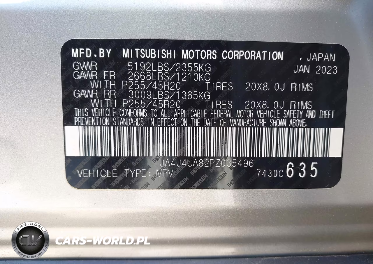 2023 Mitsubishi Outlander Ralliart S-Awc-Se 2.5 S-Awc-Se Black Edition S-Awc-Se Special Editiont S-Awc VIN:JA4J4UA82PZ035496 - 9