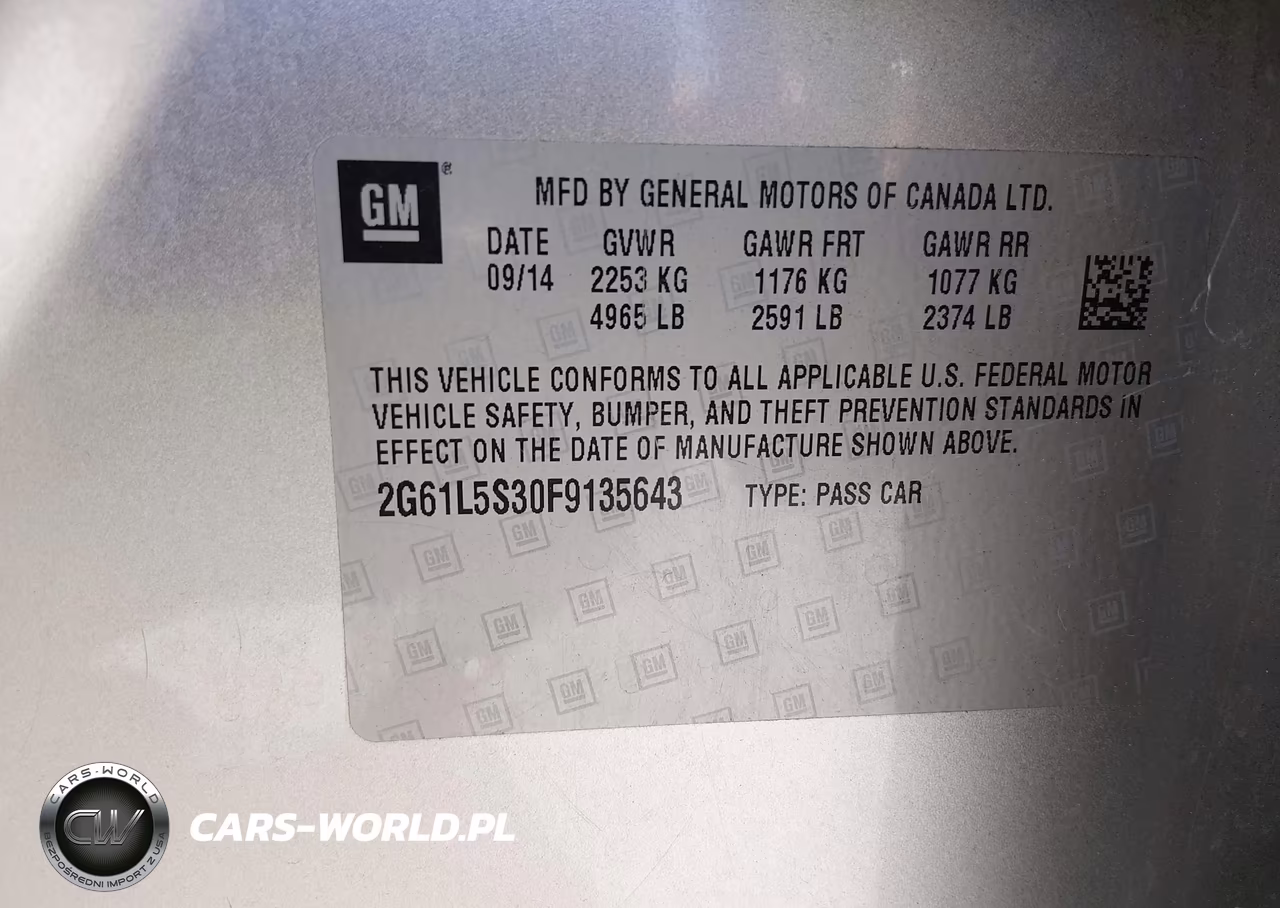 2015 Cadillac Xts Standard VIN:2G61L5S30F9135643 - 9