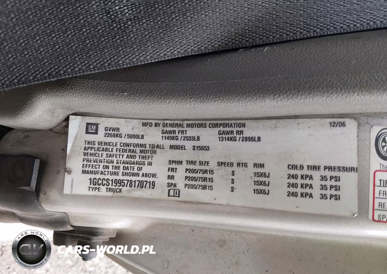 2007 Chevrolet Colorado Ls VIN:1GCCS199578170719 - 9