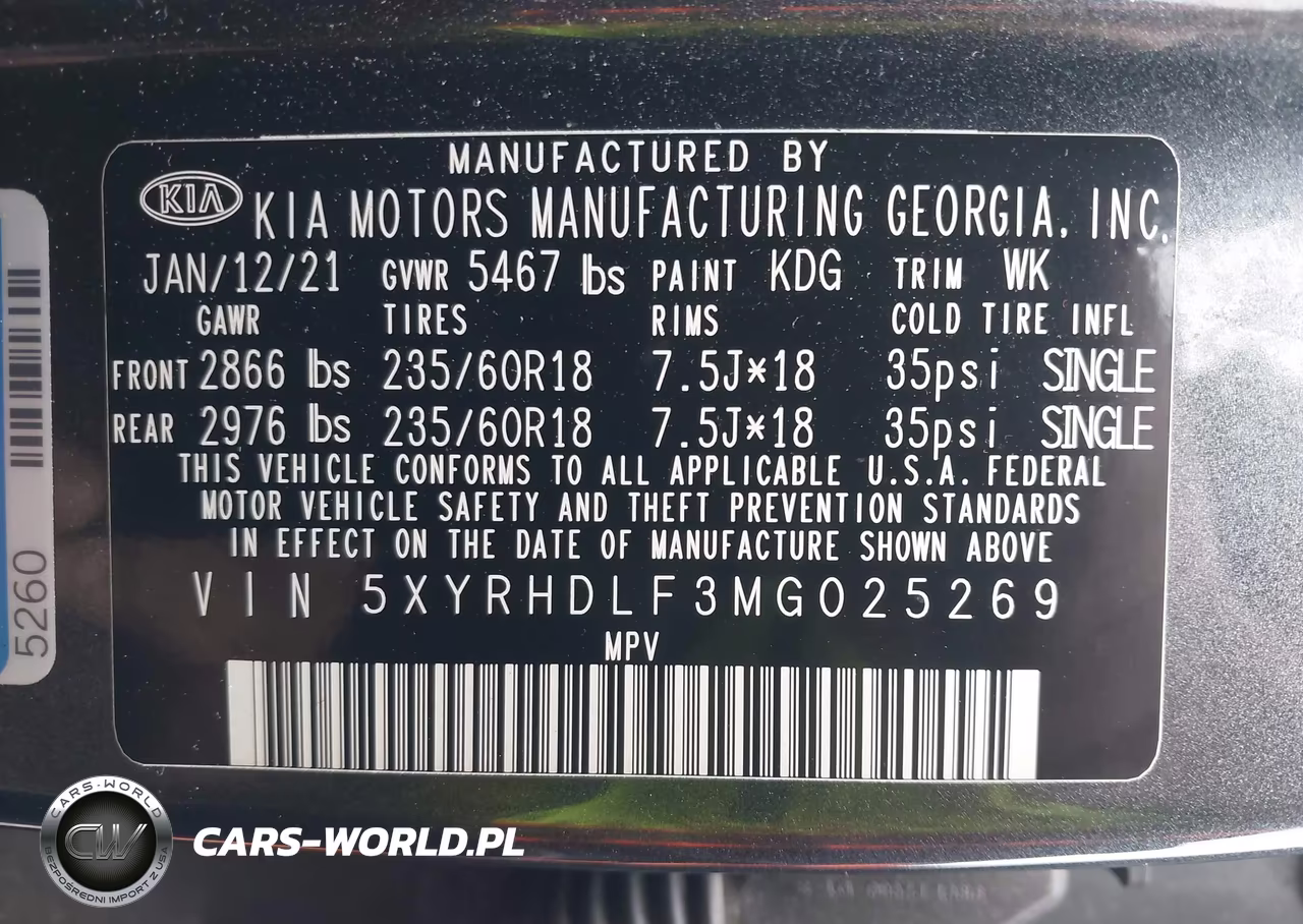 2021 Kia Sorento Ex VIN:5XYRHDLF3MG025269 - 9