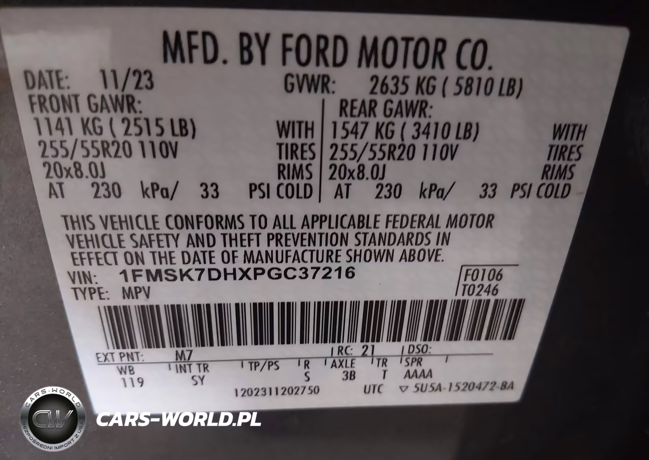 2023 Ford Explorer Xlt VIN:1FMSK7DHXPGC37216 - 9