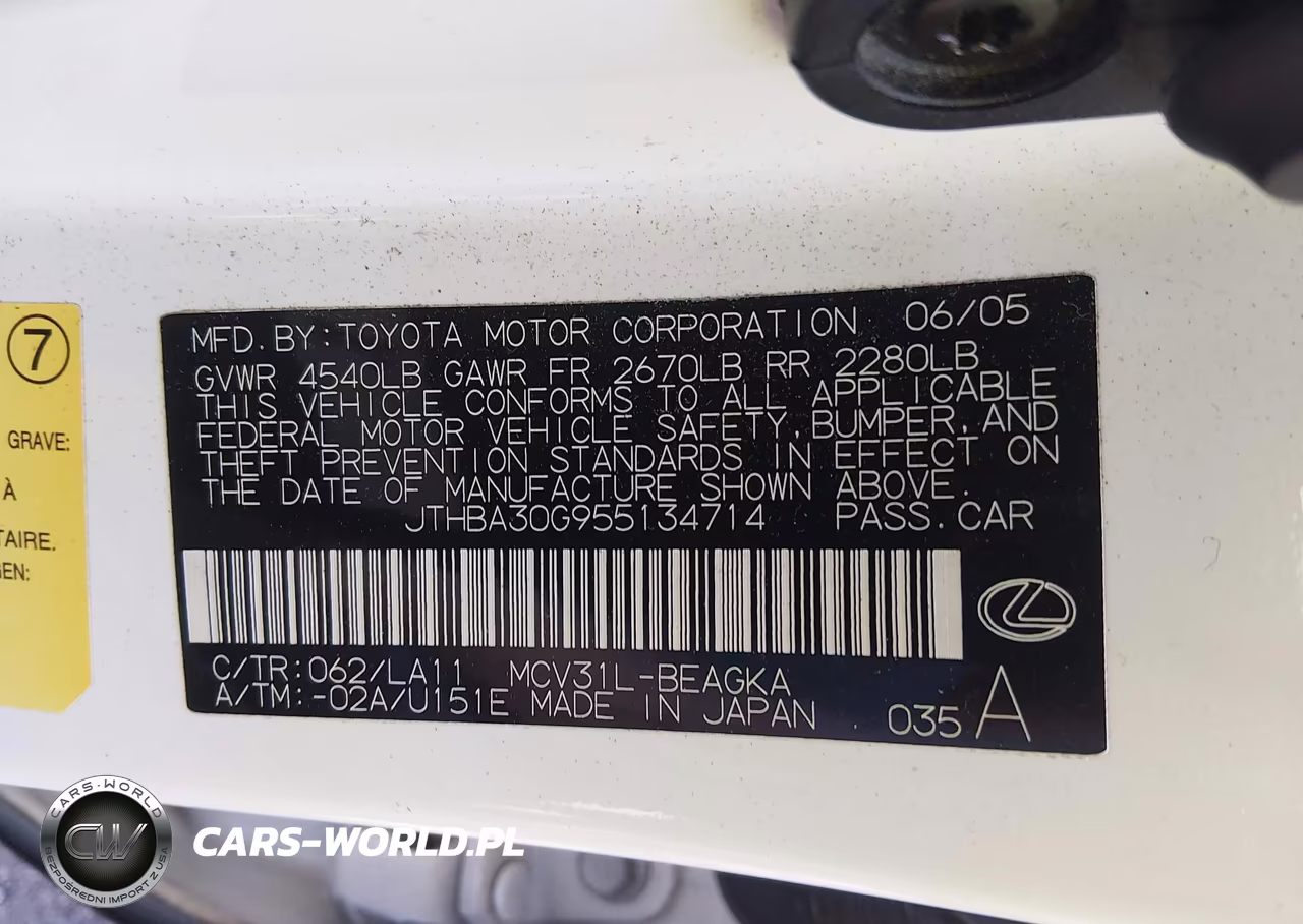 2005 Lexus Es 330 VIN:JTHBA30G955134714 - 9