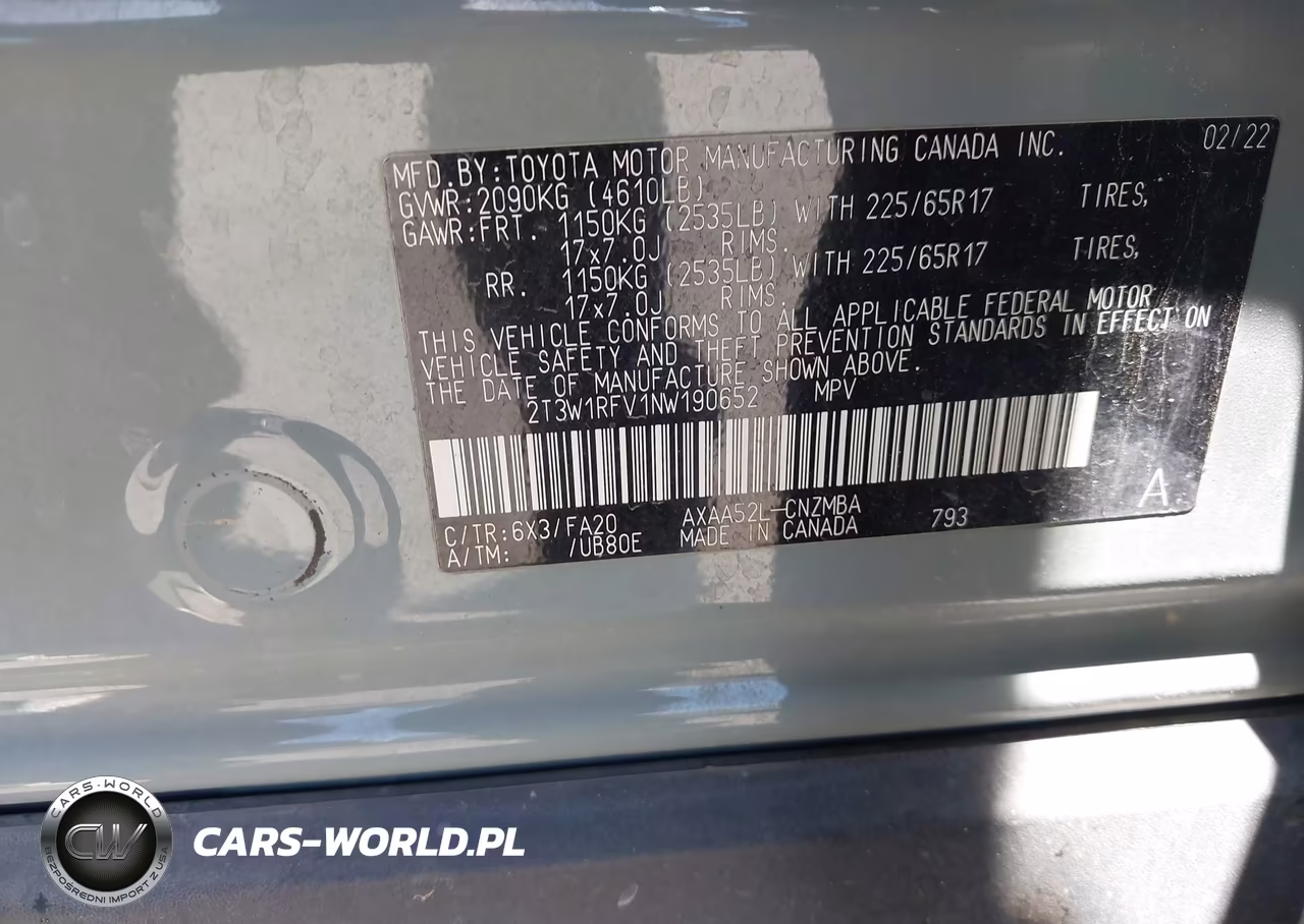 2022 Toyota Rav4 Xle VIN:2T3W1RFV1NW190652 - 9