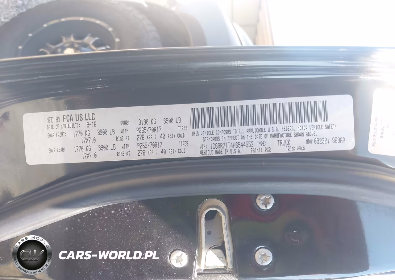 2017 Ram 1500 Slt 4X4 6'4 Box VIN:1C6RR7TT4HS544553 - 9