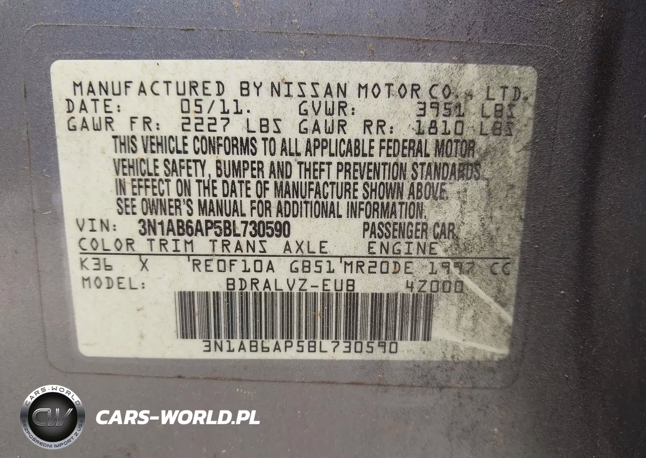 2011 Nissan Sentra 2.0Sl VIN:3N1AB6AP5BL730590 - 9