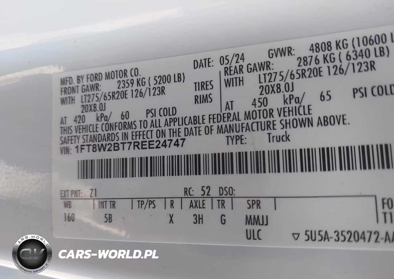 2024 Ford F-250 Lariat VIN:1FT8W2BT7REE24747 - 8