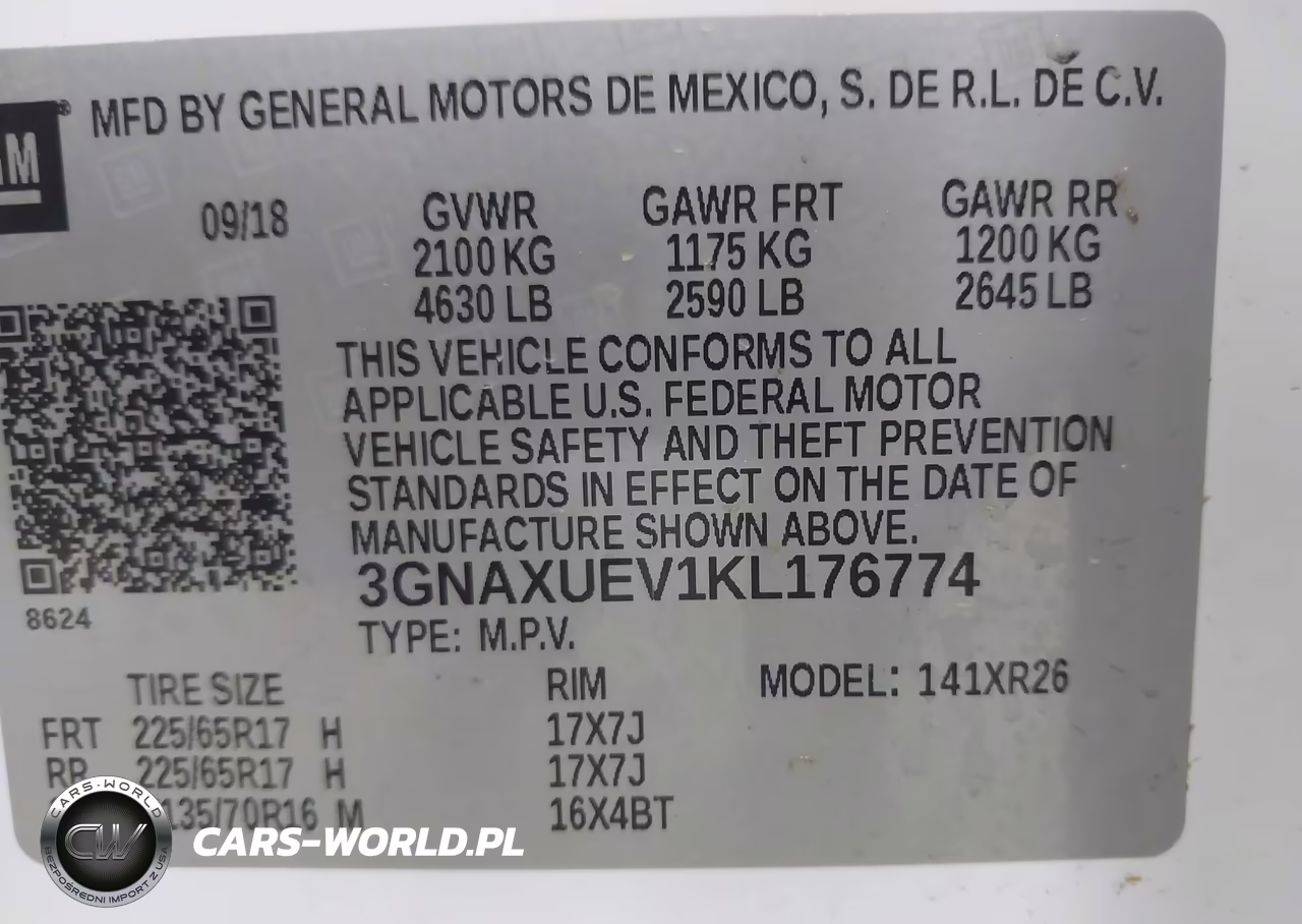 2019 Chevrolet Equinox Lt VIN:3GNAXUEV1KL176774 - 9