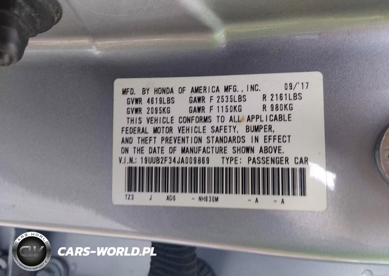 2018 Acura Tlx VIN:19UUB2F34JA009869 - 9