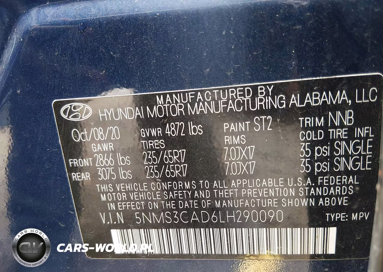 2020 Hyundai Santa Fe Sel VIN:5NMS3CAD6LH290090 - 9